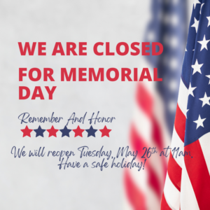 Copy of We are closed for memorial DAY (Instagram Post)